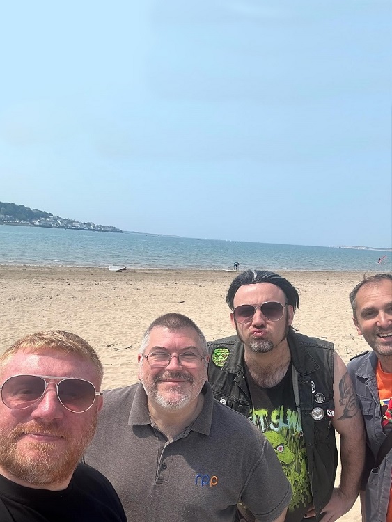the cast and crew visit the seaside between filming